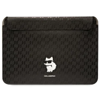 Karl Lagerfeld Saffiano Monogram Choupette 16" nešiojamojo kompiuterio dėklas, juodas