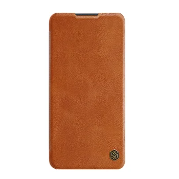 Nillkin Qin atverčiamas dėklas Xiaomi Redmi Note 11T 5G / Poco M4 Pro 5G, rudas