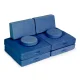 ECOTOYS modulinė vaikiška žaidimų sofa iš 8 dalių, mėlyna