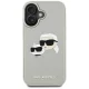Karl Lagerfeld 3D Rubber Double Heads dėklas, skirtas iPhone 16, smėlio spalvos