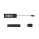 USB šakotuvas Orico PW4U-C3, iš USB-C į 4x USB-A 3.0, juodas