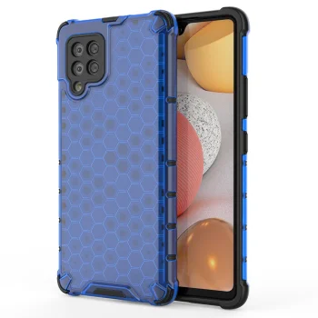 Dėklas Samsung Galaxy A42 5G Honeycomb Case su TPU rėmeliu, mėlynas