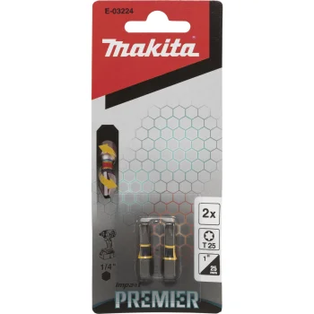 Sukimo antgalių rinkinys Makita Impact Premier T25 25 mm, 2 vnt. (E-03224)