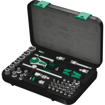 Wera 8100 SA 4 Zyklop Speed terkšlės ir galvučių rinkinys, 1/4", colinis, 41 vnt.
