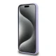 Karl Lagerfeld dėklas iPhone 15 Pro Silicone KC Heads Ring MagSafe, violetinis
