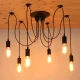 6-Arm Spider Ceiling Lamp ZD74, Black