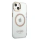 Guess Metal Outline MagSafe dėklas telefonui iPhone 13, permatomas / auksinis