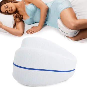 Orthopedic Knee Pillow for Leg Alignment, White