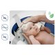 Sulankstoma kūdikio vonelė Ricokids 728600 su įdėklu, balta/mėlyna
