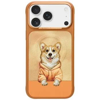 MagSafe dėklas iPhone 17 Pro Nimmy Gentle Pets Dog, oranžinis