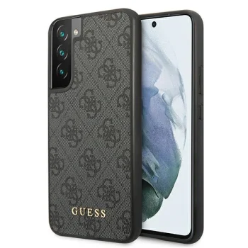 Samsung Galaxy S22 5G (SM-S901) Guess 4G Metal Gold Logo Case Cover, Grey