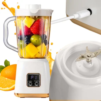 Nešiojamas belaidis USB kokteilių trintuvas HP-158, 600 ml, baltas