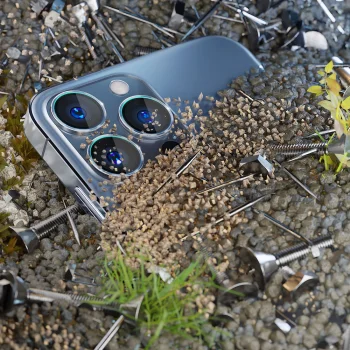 Kameros apsauginis stiklas 3mk Lens Protection Pro, skirtas iPhone 15 Pro, 9H, mėlynas