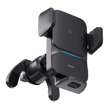 Baseus Wisdom Inductive Charger Car Phone Holder Grille Black (CGZX000001)
