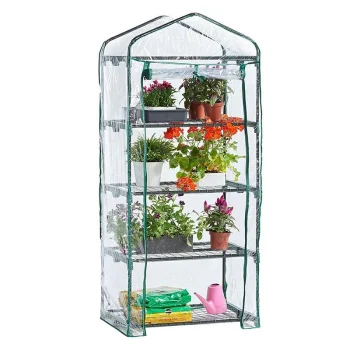Carruzzo 4 lentynų mini šiltnamis balkonui ir sodui, 160 cm