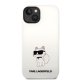Karl Lagerfeld Silicone Choupette dėklas, skirtas iPhone 14 Plus / 15 Plus, baltas