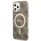 Dėklo ir įkroviklio rinkinys Guess GUBPP12MH4EACSW, skirtas iPhone 12 / 12 Pro, rudas