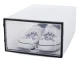 Shoe Organizer Box with Transparent Flap