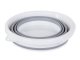 Collapsible Silicone Bucket with Lid 5L, Grey-White