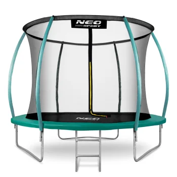 Sodo batutas Neo-Sport 312 cm (10 ft) su vidiniu tinklu ir kopėtėlėmis, Žalias