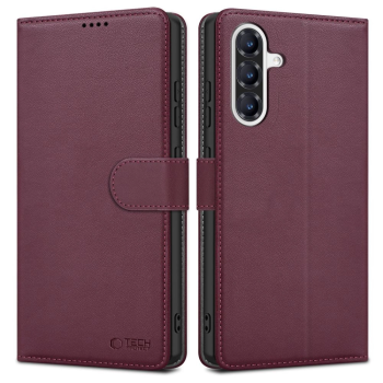 Samsung Galaxy A36 ( SM-A366E / DS ) Tech-Protect Wallet Book Case Cover, Burgundy