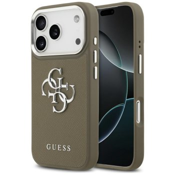 Guess Grained Big 4G Classic Logo Phone Case Cover iPhone 17 Pro - Brown