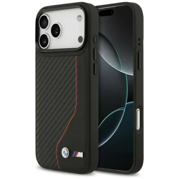 BMW M Carbon Line dėklas, skirtas iPhone 17 Pro Max, su MagSafe, raudonas