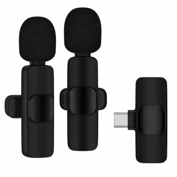 Belaidis prisegamas mikrofonas su USB-C imtuvu (2 vnt.)