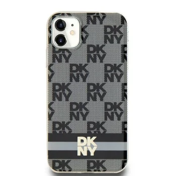DKNY iPhone 11 / XR dėklas IML Checkered MagSafe, juodas