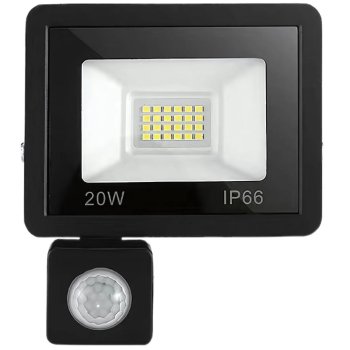 LED Floodlight with Motion and Dusk Sensor 20W 6000K IP66