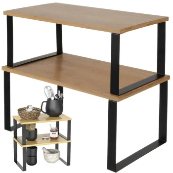 Ruhhy 25661 Bamboo Kitchen Shelves, 2 pcs