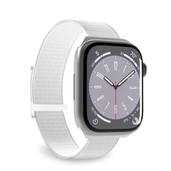 Puro Sport nailoninis dirželis Apple Watch 42 / 44 / 45 / 49 mm, baltas