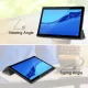 Huawei MediaPad T5 10.1 trijų dalių dėklas-stovas, pilkas