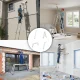 ModernHome 4x3 daugiafunkcis aliumininis sulankstomas laiptas, 150 kg