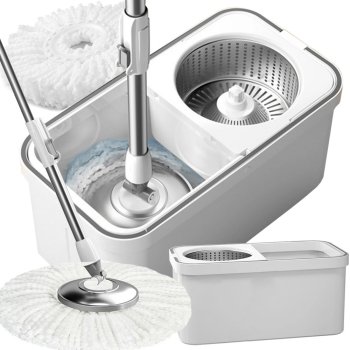 360 Spin Turbo Rotary Mop with Bucket and 2 Microfiber Pads