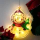 LED lango dekoracija su siurbtuku Sniego senis
