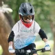 Rockbros Shark vaikiškas šalmas su nuimama smakro dalimi, S (48-52 cm), juodas