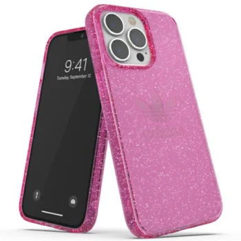 Adidas OR Protective Clear Case Glitter dėklas, skirtas iPhone 13 Pro / iPhone 13, Rožinis