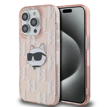 Karl Lagerfeld dėklas iPhone 14 Pro Max telefonui, rožinis