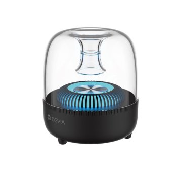 Portable Bluetooth Speaker Devia Crystal I-M2 with RGB Lights, Black