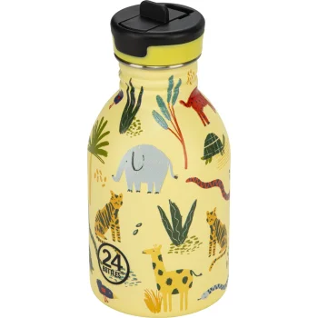 24Bottles Jungle Friends vaikiška gertuvė, 250 ml, geltona