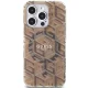 Guess IML GCube MagSafe dėklas, skirtas iPhone 15 Pro, rudas