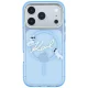 Karl Lagerfeld Script Logo MagSafe case for iPhone 18 Pro and 17 Pro, light blue