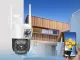 Dual Lens Outdoor PTZ Security Camera with Wi-Fi and 4G SIM Support, White