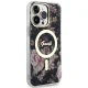 Guess dėklas iPhone 14 Pro Max telefonui Flower MagSafe, juodas
