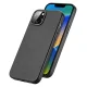 Dux Ducis Grit dirbtinės odos dėklas iPhone 14 Plus su MagSafe, juodas