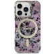 Guess iPhone 14 Pro Max Case Flower MagSafe, Pink