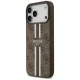 Guess 4G Printed Stripes MagSafe dėklas iPhone 17 Pro Max, rudas