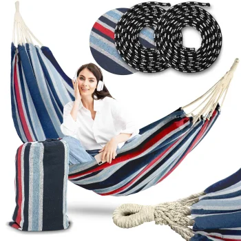 Sofotel Malaga Double Garden Hammock, Blue and Red