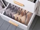 Bra and Underwear Drawer Organizer with 6 Compartments, Grey
